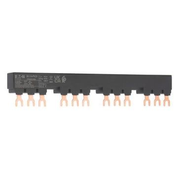 3 faset busbar til 4 motorværn PKZM0 PKE12 og PKE32 uden side monteret hjælpekontakt B3.1/4-PKZ0