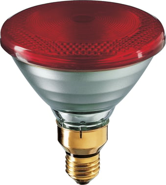 VARMELAMPE PAR38 IR 175W E27 240V RØD