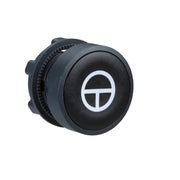 TRYKKNAP SORT PLAN M/HVIDT "T"