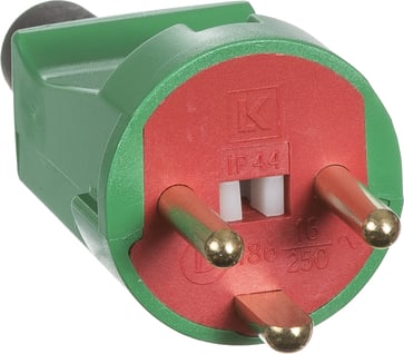 LK brudsikker stikprop m/jord rød/grøn