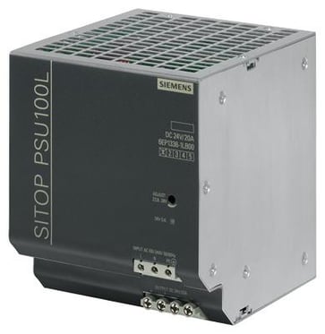 SITOP PSU100L 24 V/20 A stabiliseret strømforsyning input: 100-240 V AC output: 24 V DC/20 A
