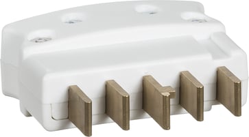 Stikprop 3-pol+N+J lige, hvid