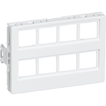 CLIC'LINE Dataudtag for 8x Actassi RJ45 2 modul hvid