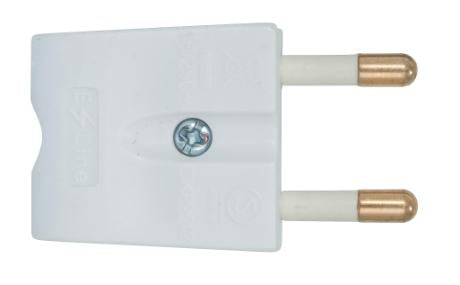 Stikprop flad u/jord hvid 230V 16A