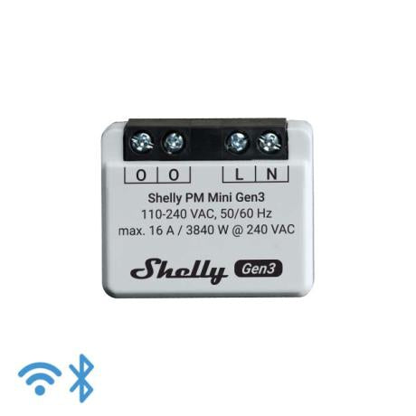 Shelly PM Mini (GEN 3) - WiFI effektmåler u/relæ