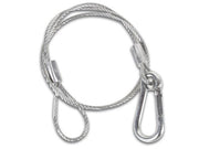 PVC belagt sikkerhedswire (Ø3,2mm x 86cm, 50kg)