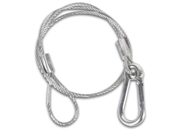 PVC belagt sikkerhedswire (Ø3,2mm x 86cm, 50kg)