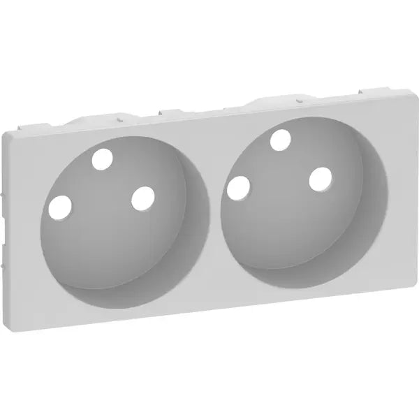 LK Fuga afdækning til 2m stikkontakt med pindjord - lysegrå