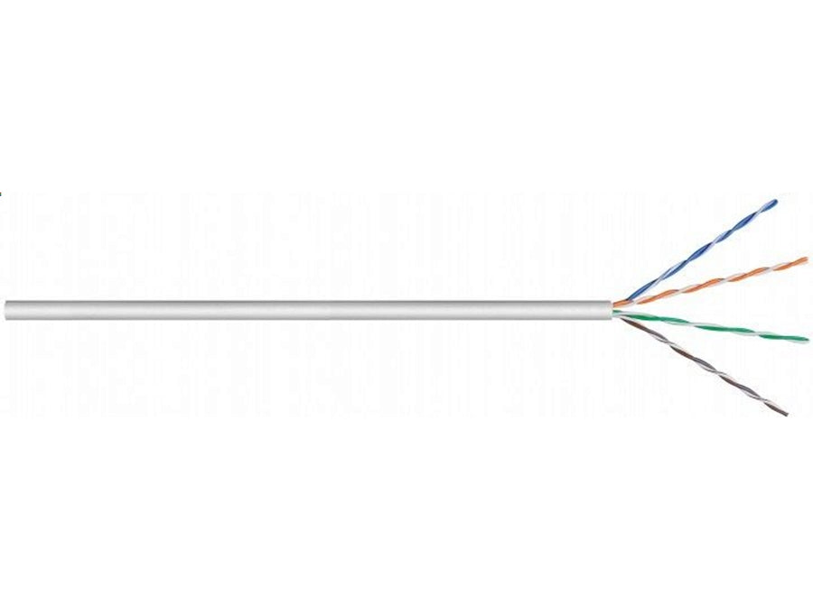 UTP netværkskabel - CAT5e, massiv CU, Grå (metervare)