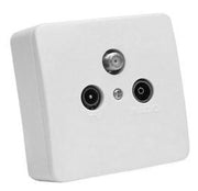 ANTENNEUDTAG TV+R+DATA SLUT 1M HVID