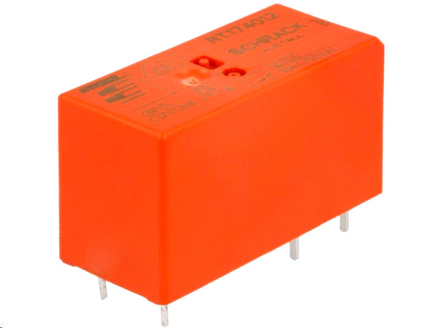 Miniature relæ - 12VDC 15A, 1 x skifte (SPDT), 5-ben (3,5mm)