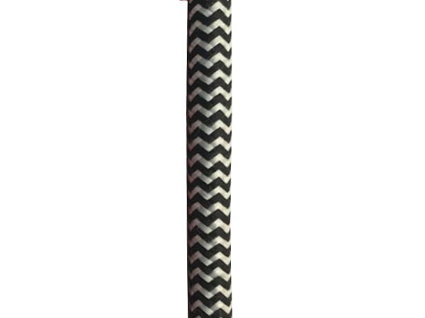 Stofledning - 2 x 0,75mm², SORT/HVID sildeben (metervare)