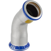 35 mm Bøjning RFG 45° muffe/muffe Mapress