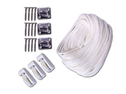 Monteringssæt til trekantet solsejl - Flade beslag