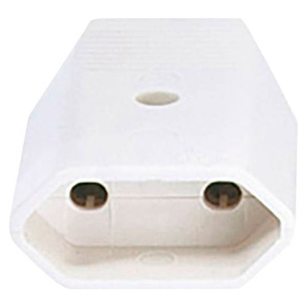 Flad EU forlængerled uden jord - hvid