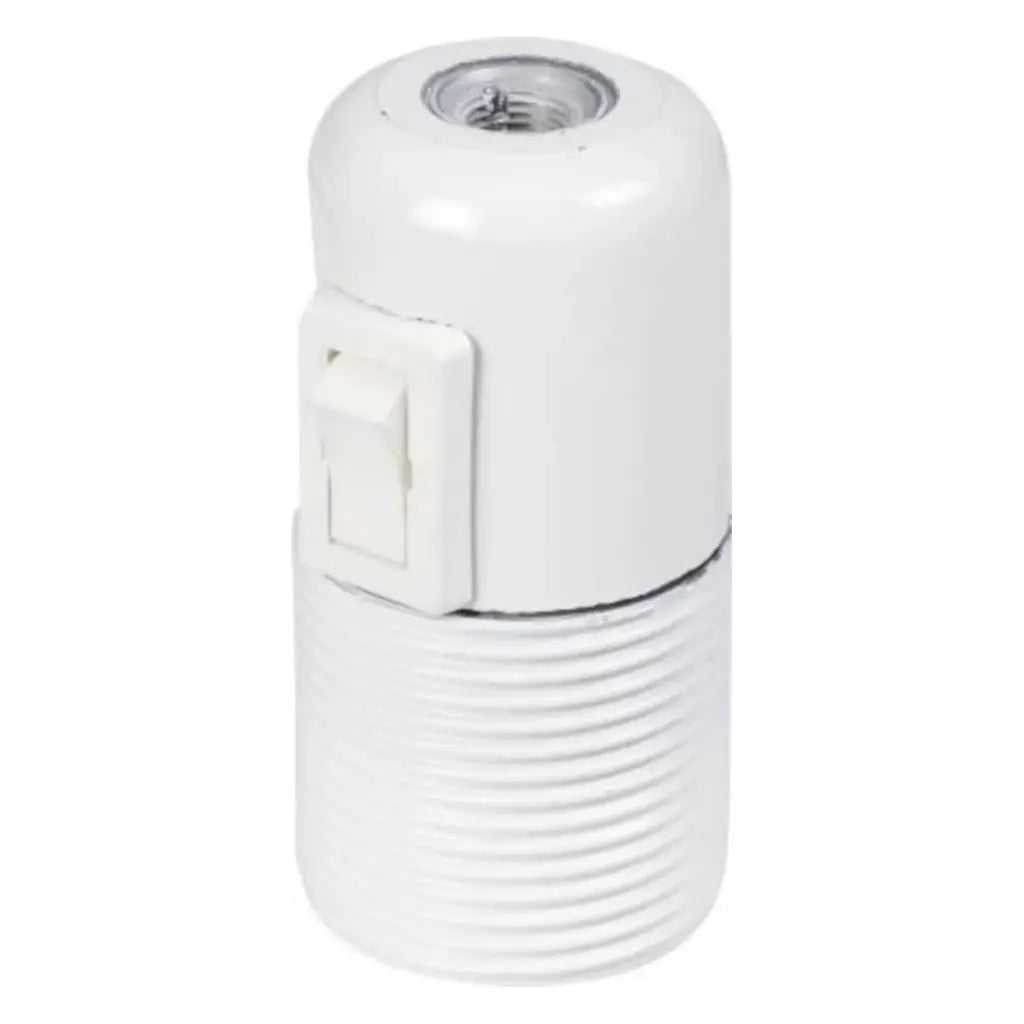 Kroneafbryderfatning E27 hvid