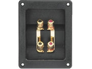 Højttalerterminal - 4 x banan hun, Forgyldt (122x95mm)