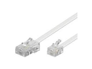 ISDN telefonledning - RJ11(6P4C) til RJ45(8P4C), Hvid (10m)