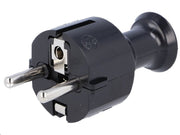 Stikprop - CEE7/7 han, 16A, Sort