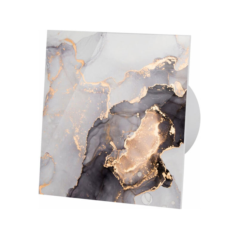 Glas panel til dRim ventilator - Pink/gylden marmor