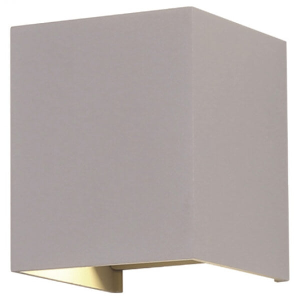 6W firkantet væglampe 3000K - Grå
