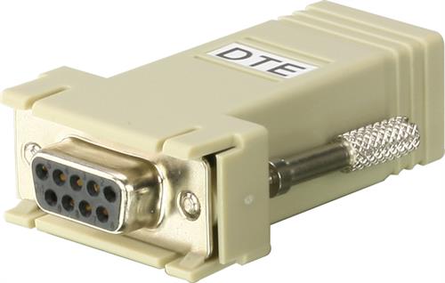 Seriel adapter - D-SUB9 han til RJ45 hun (DTE)
