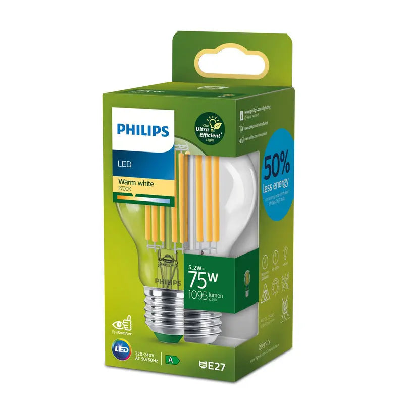 Philips LED 5,2W (75W) E27 2700K 1095lm