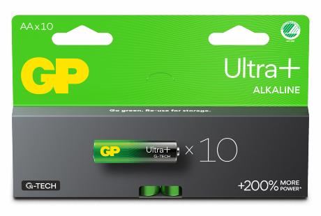 GP Ultra Plus Alkaline AA/LR06 batteri 10-pak