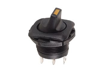 Vippekontakt - 1P OFF-ON, 6A-250V, Orange LED (Ø20mm hul)