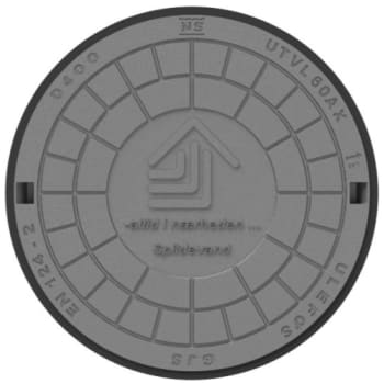 Ulefos 600 mm dæksel m/påstøbt pakning/fjederlås, SK