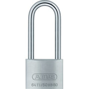 ABUS titalium hængelås 64TI/50, høj bøjle 80 mm