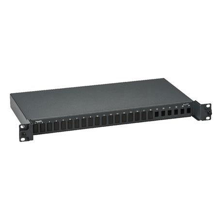 Actassi Fiberpatchpanel for 24xLC duplex (48 fiber) 1HE sort