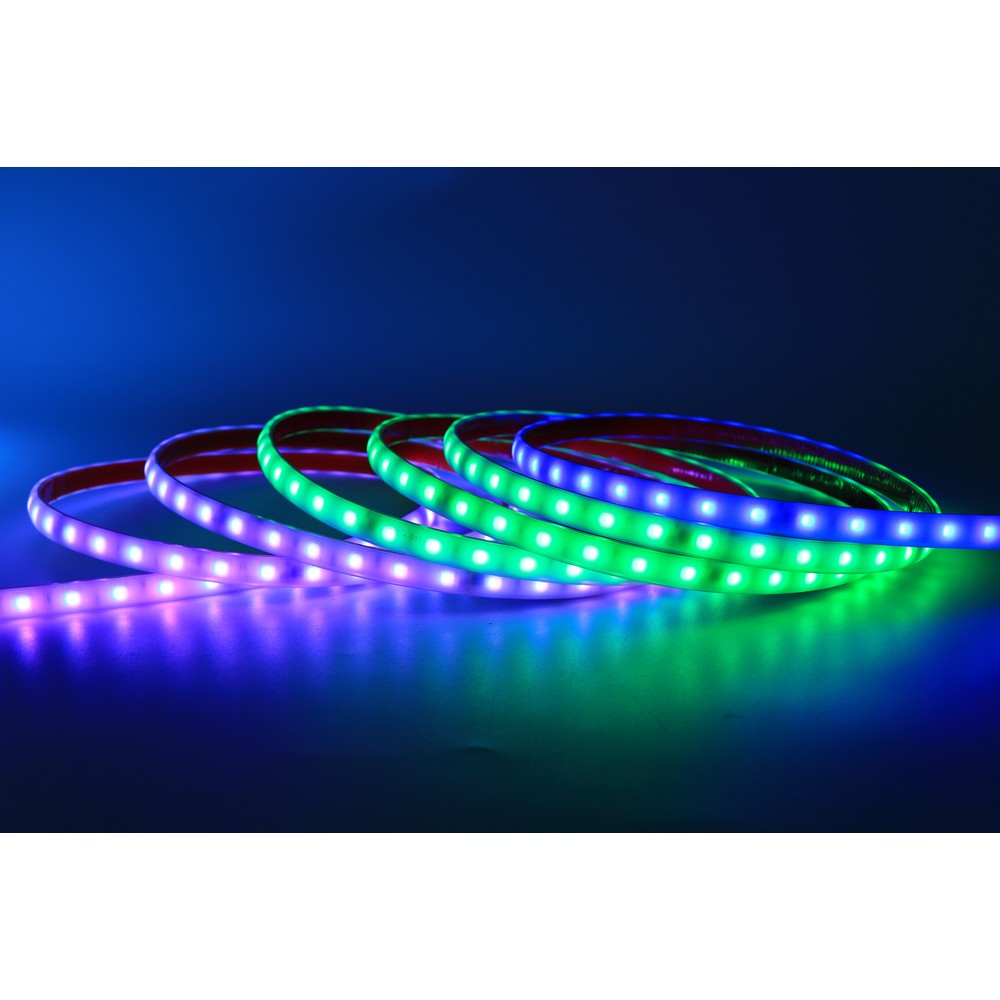 12W/m RGBIC LED strip - 5m, IP68, 60 LED pr. m, 230V - Minimum 25m