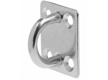 Øjebeslag - 30 x 35mm, Rustfri stål (Ø5mm bøjle)