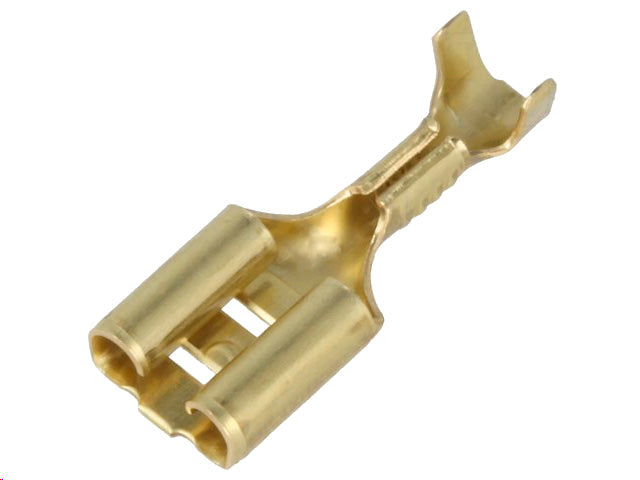 Uisoleret spadefatning - 6,3mm hun, 0,5-1,5mm² (100 stk.)