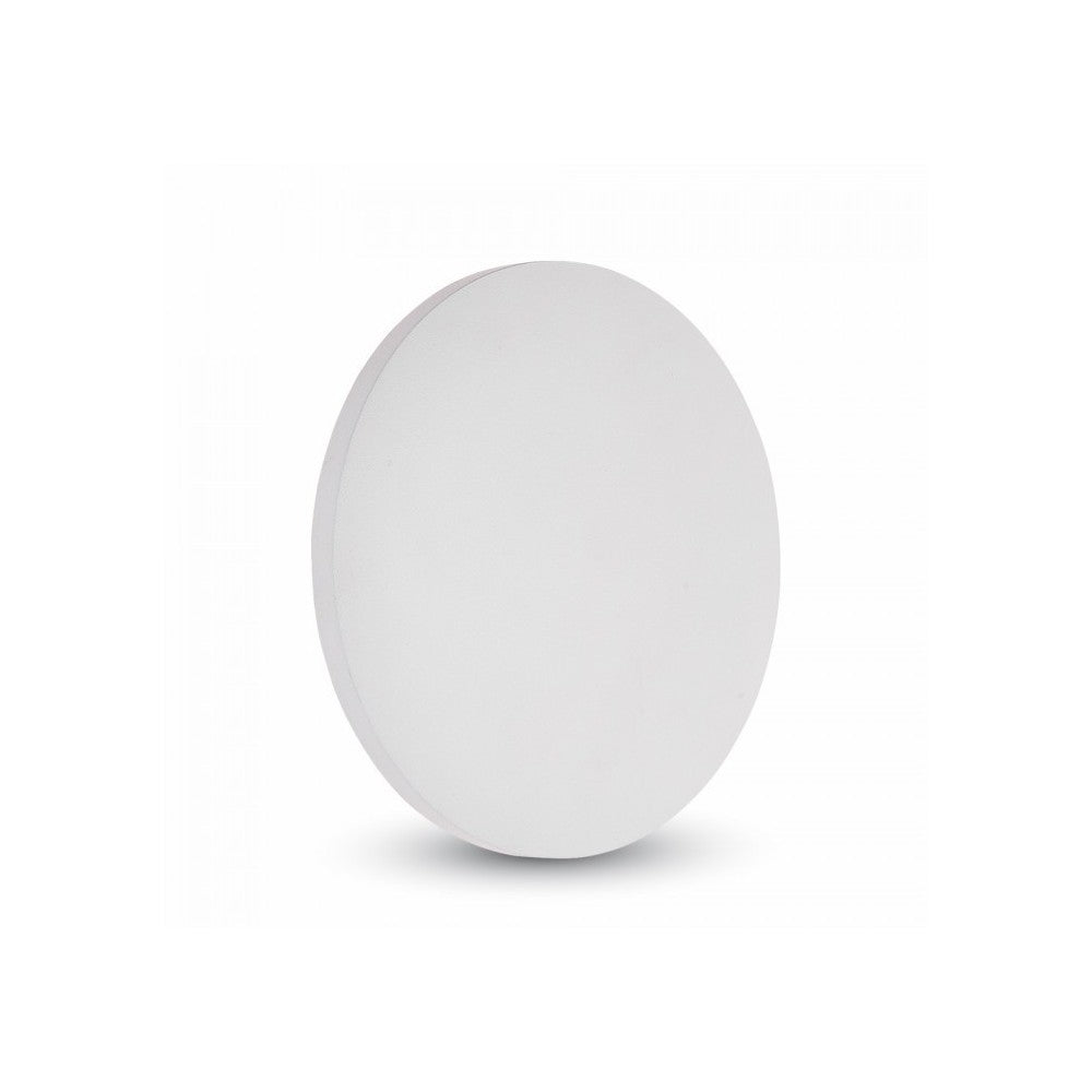 V-Tac 6W LED hvid væglampe - Rund, indirekte, IP65 udendørs, 230V, inkl. lyskilde (Erstatning for 50W)