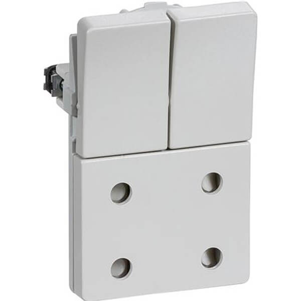 Fuga Stikkontakt dobbelt 2-pol lysegrå