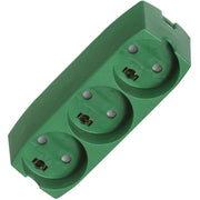 3-vejs stikdåse m. jord forstærket - grøn