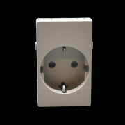 LK Fuga stikkontakt med sidejord 1½m - lysegrå