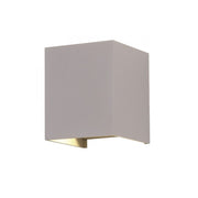 V-Tac 5W LED Grå Væglampe - Firkantet, Justerbar Spredning, IP65 Udendørs, Inkl. Lyskilde