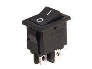 Vippekontakt - 2P OFF-ON, spadeterminaler, 4A-250V, SORT I/O