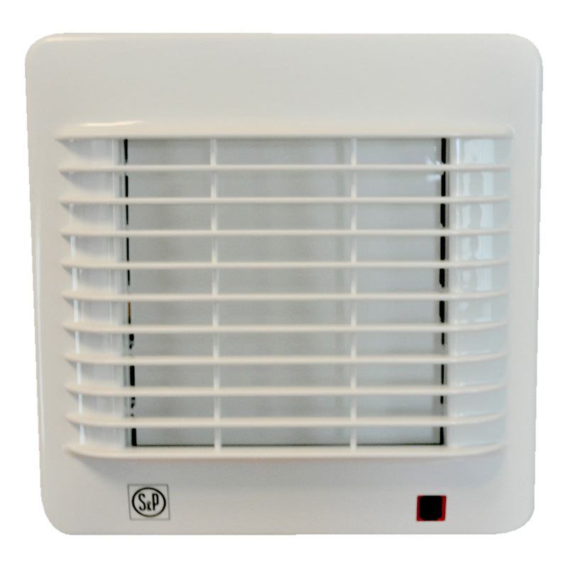 S&P ventilator EDM 100CVM til vinduesmontering m. aut. lukke og snoretræk