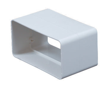 Flad Samlemuffe til kanal 55 x 110mm Hvid PVC
