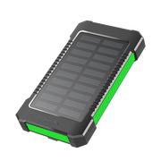 Power Bank m. Solcelle og Lommelygte - 8.000mAh