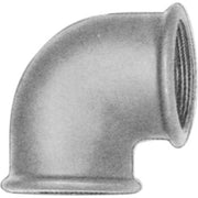 1" Sort vinkel 90° muffe/muffe