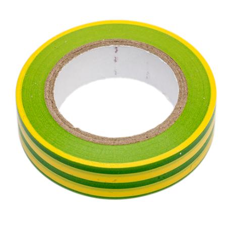 Isoleringstape 15mm x 10M gul/grøn (RL.)