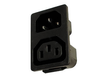 Apparatfatning - 3pol C14 han og C13 hun, 10A