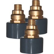 63/32 mm x 1" murkobling med nippel, PVC/messing