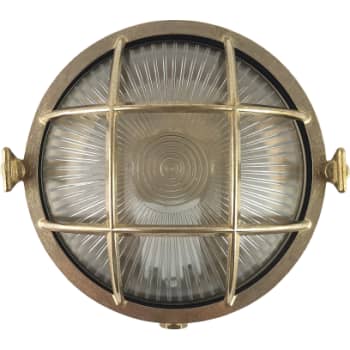 Andromeda 4K Rund skotlampe med gitter støbt messing IP64