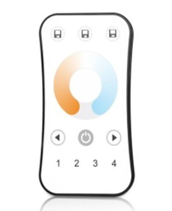 LEDlife rWave touch CCT fjernbetjening - 4 zoner, batteri, inkl. holder